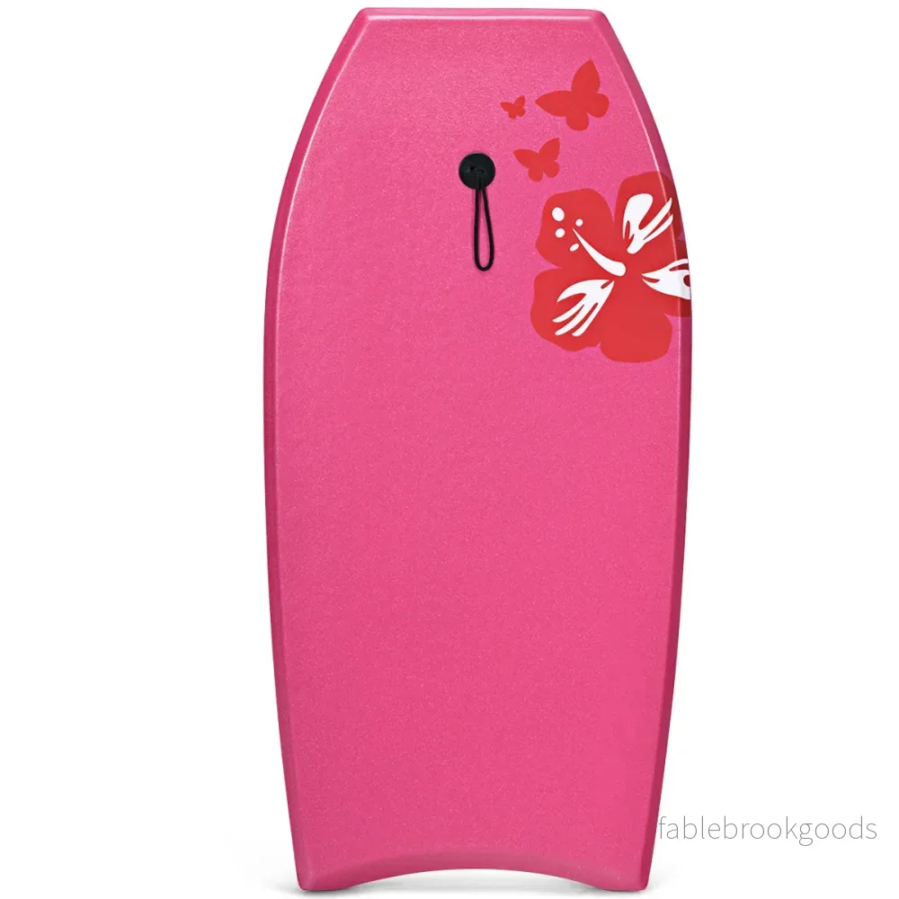 Bodyboard – lättviktssimbräda med EPS kärna och XPE yta för stranden barn vuxna cm/106 cm – 94 – Rosa - Bild 3