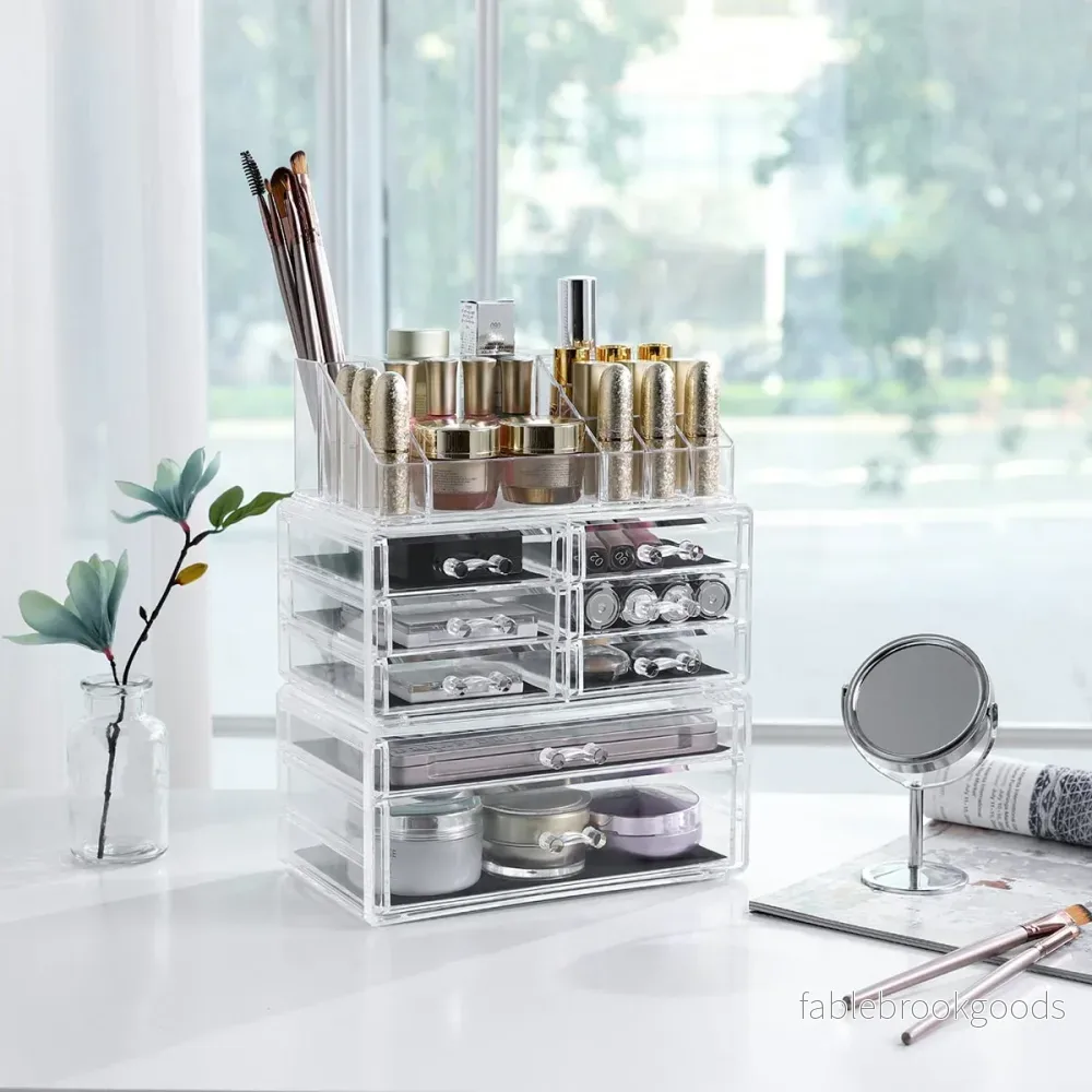 Kosmetisk organisatör – transparent – 23,8x15,3x29,4 cm – transparent - Bild 2