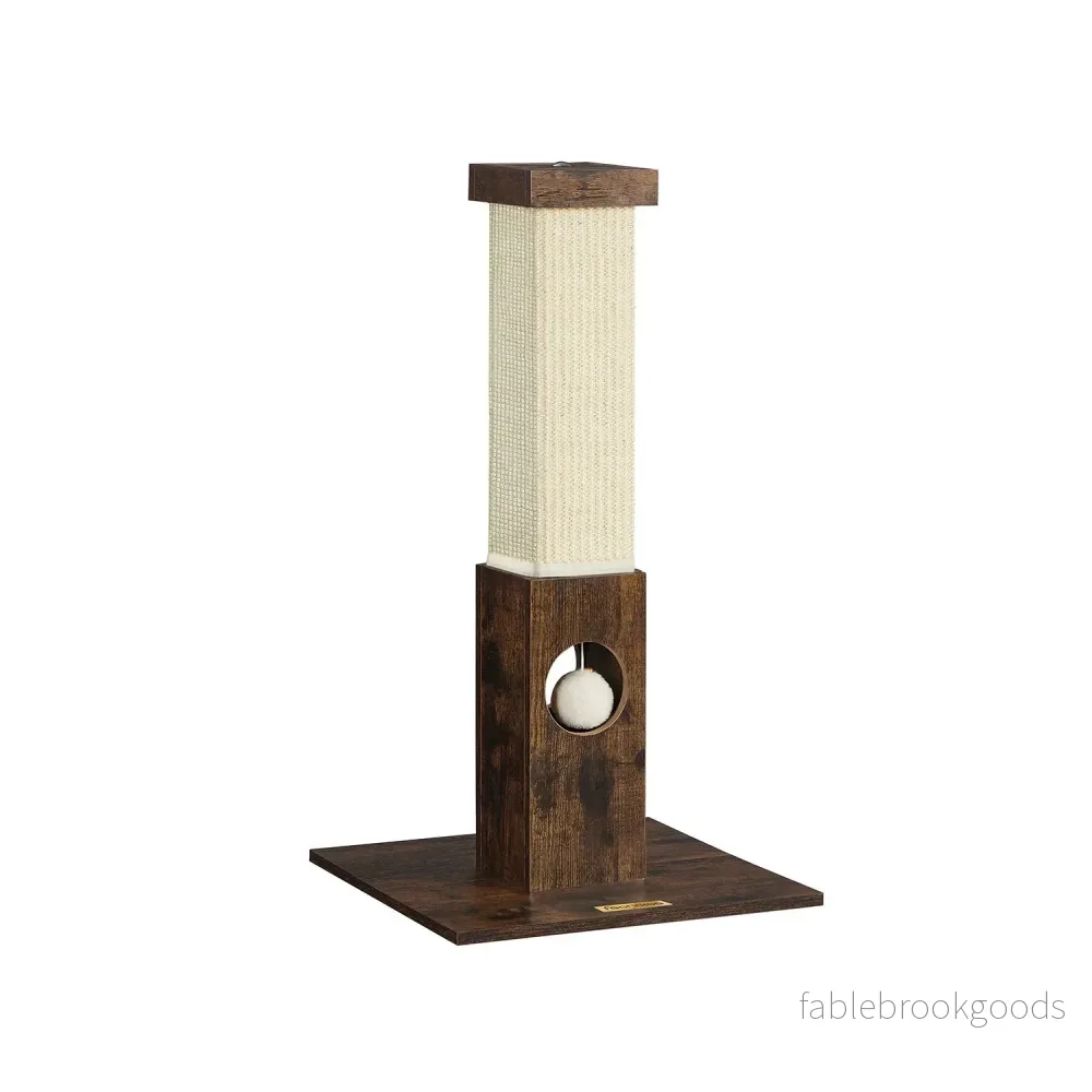 Kattskrapstolpe – Med leksakskula – 73 cm – Vintagebrun Kattskrapstolpe – Med leksakskula – 73 cm – Vintagebrun