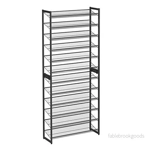 Skoställ – Stapelbar – Metallram – Svart Skoställ – Stapelbar – Metallram – Svart