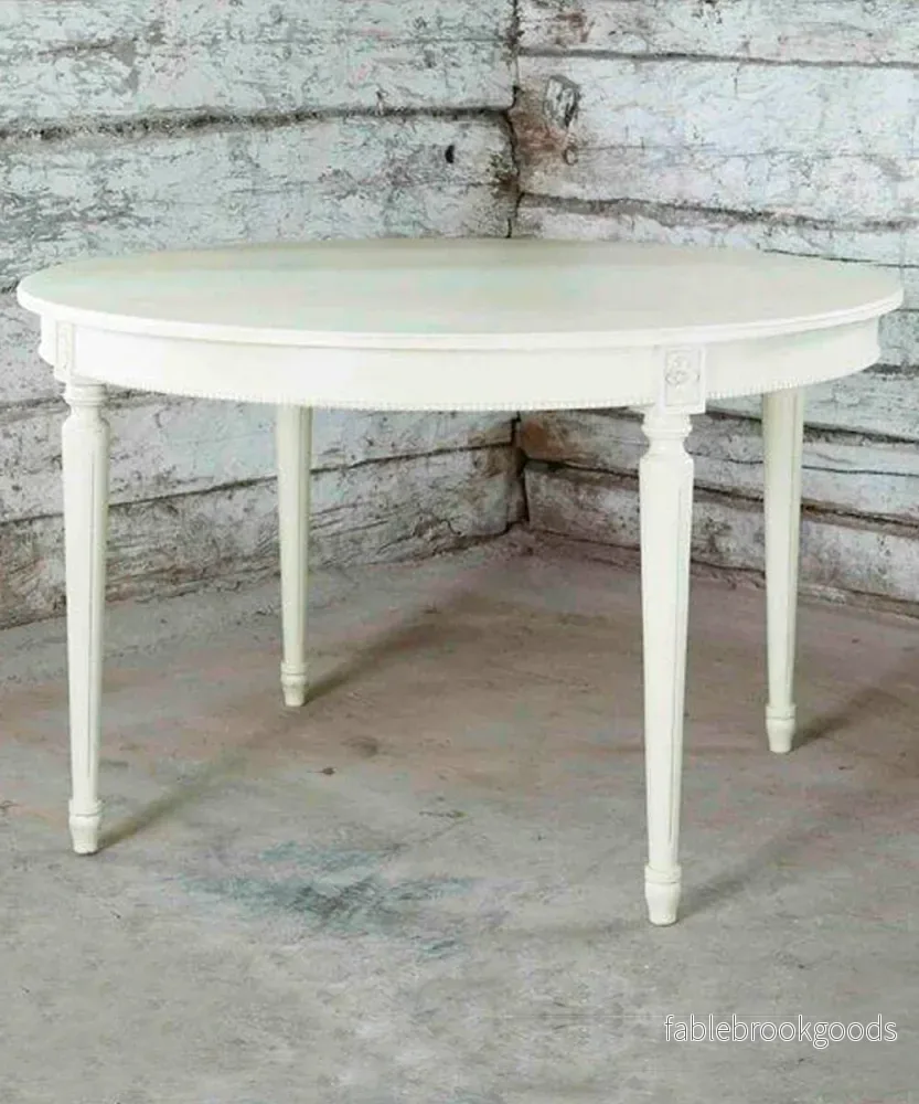Gustavian bord, ovala och runda med ilägg - Bild 2