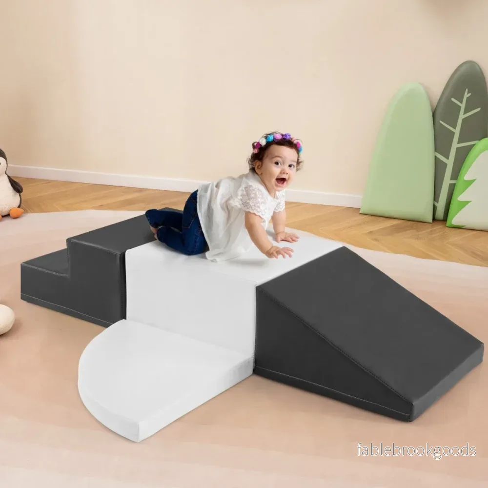 TLG. – Skumplastklossar för lek och klättring Jätteklossar Stora + Vitt – 4 – Svart och vit - Bild 3