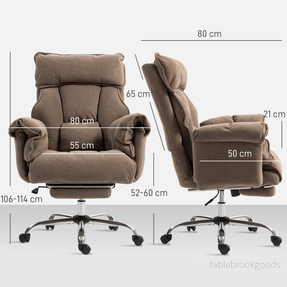 Ergonomisk kontorsstol med lutande ryggstöd och fotstöd - Bild 3