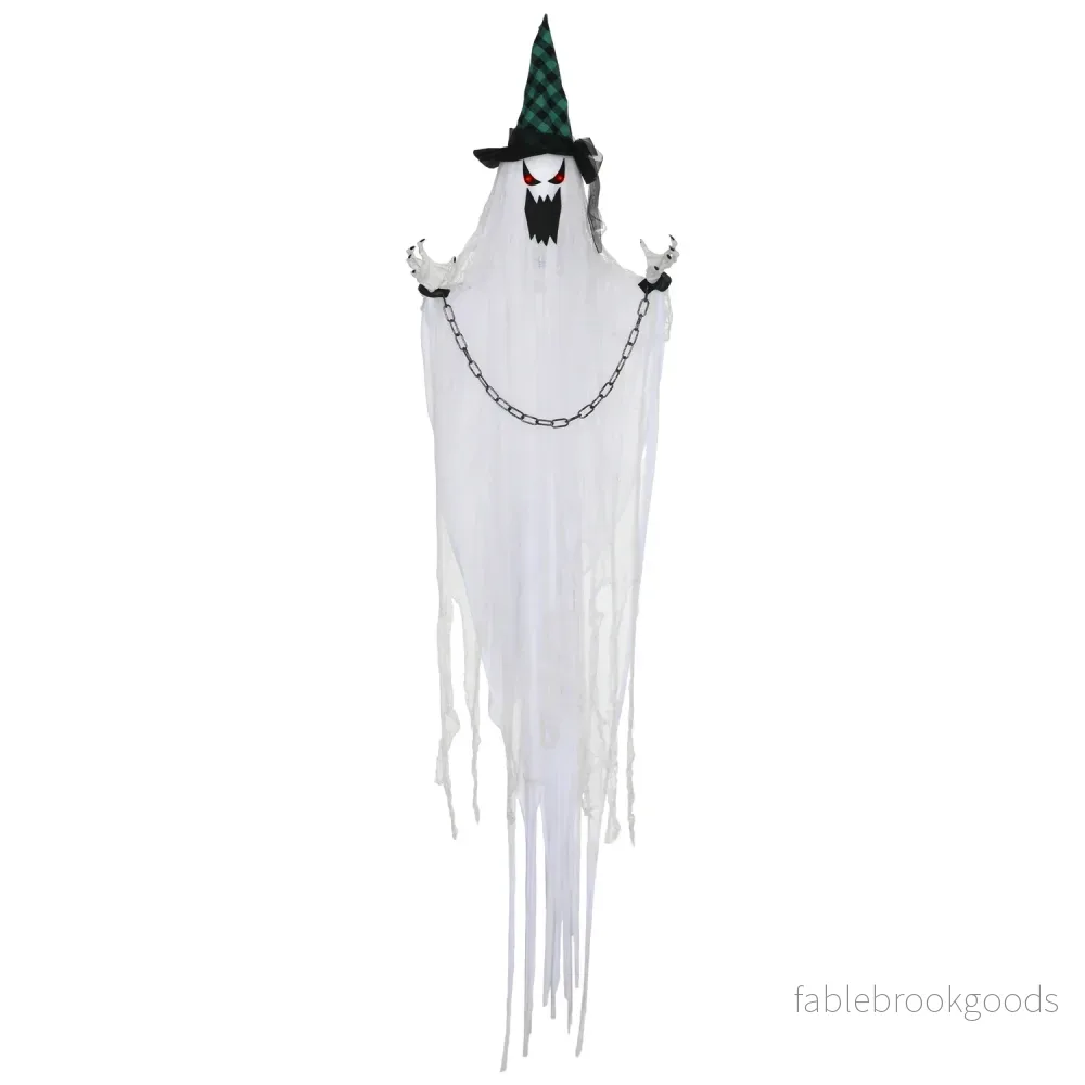 Animerad Halloween-rekvisita – Skakande spöke med röda ögon