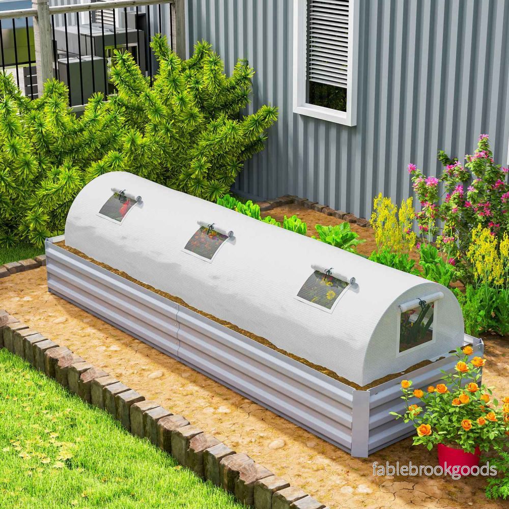Runda taktomatväxthus, UV-skyddat, 300x80x45 cm - Bild 2