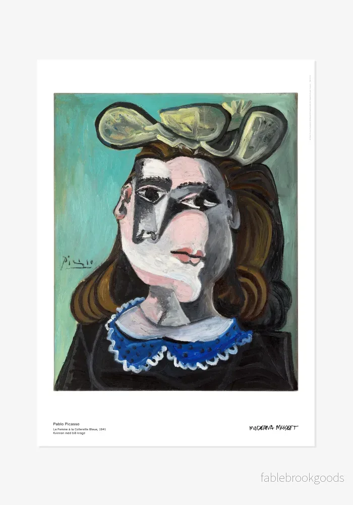 Poster: Pablo Picasso, Kvinna med blå krage Poster: Pablo Picasso, Kvinna med blå krage