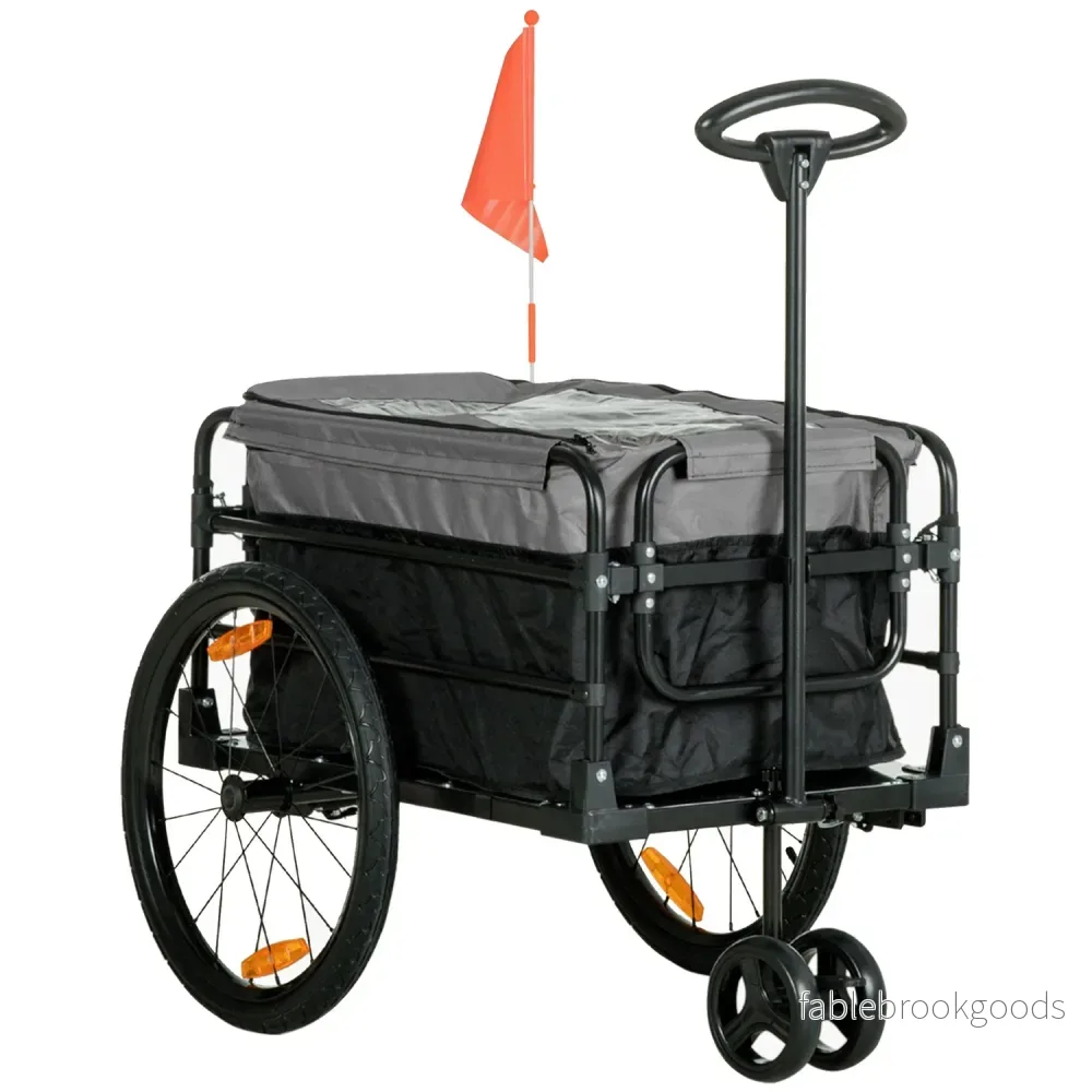 2-i-1 cykelvagn med 20″-däck, 40 kg kapacitet