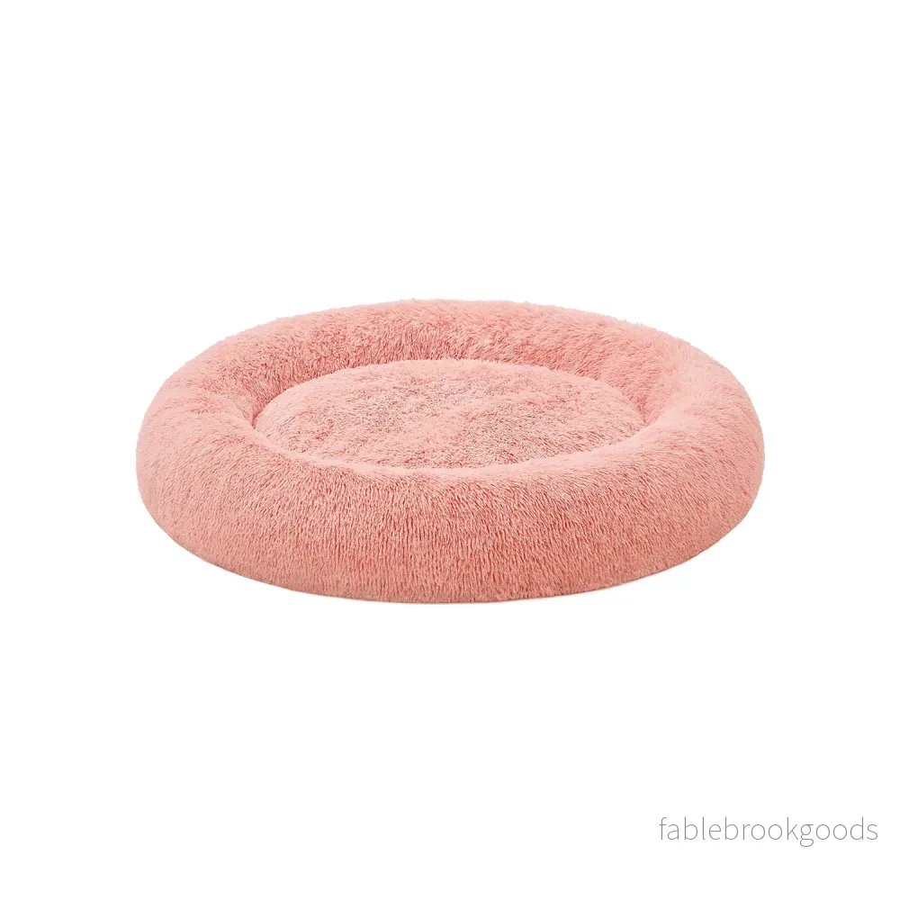 Hundsäng – fluffig och tvättbar – Ø 120 cm – rosa Hundsäng – fluffig och tvättbar – Ø 120 cm – rosa