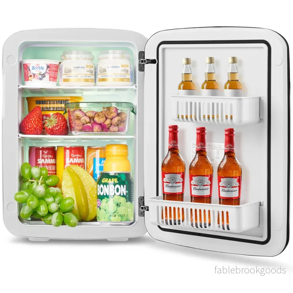 15L – Minikylskåp i Kyl och värmefunktion Bärbar frys Dryckekylare Energiklass E – 2 1 38 cm x 33 cm x 27 cm – Vit - Bild 2