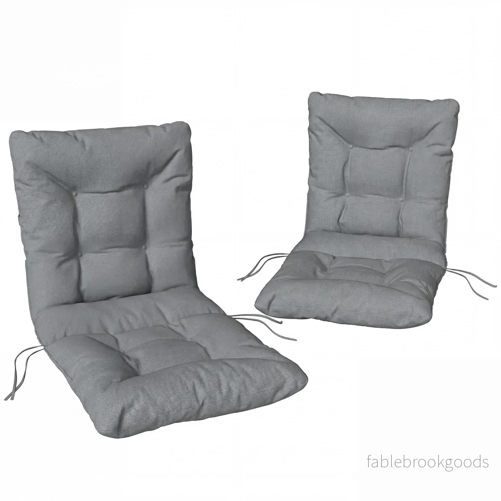 Set med sittdynor för utomhusbruk, 8 cm tjocka, vattenavvisande, 2-pack