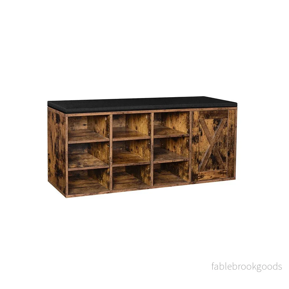 Skobänk – Industriell design – Vintage brun Skobänk – Industriell design – Vintage brun