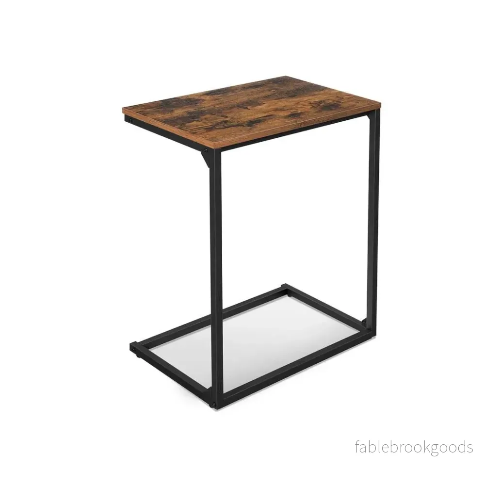 Sidobord – Vintage look – Metallstomme – Brun/Svart Sidobord – Vintage look – Metallstomme – Brun/Svart