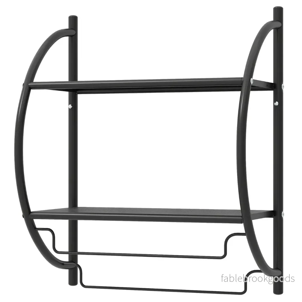 Handdukshängare – Badrum Metall – 45 x 25,5 x 55 cm – Svart