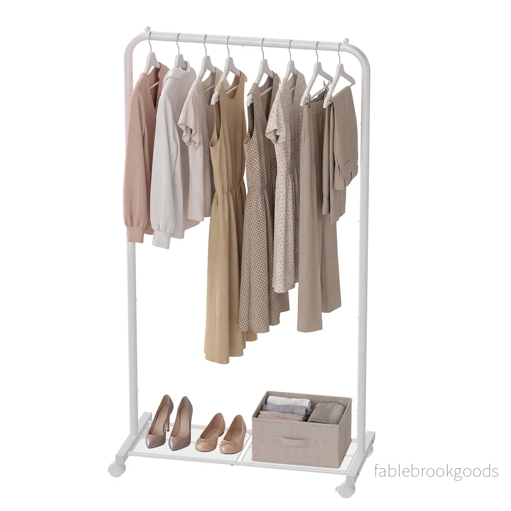 Kledingrek - Met Ophangstang en Legplanken - Wit - 40,6 x 74 x 158,3 cm - Bild 2