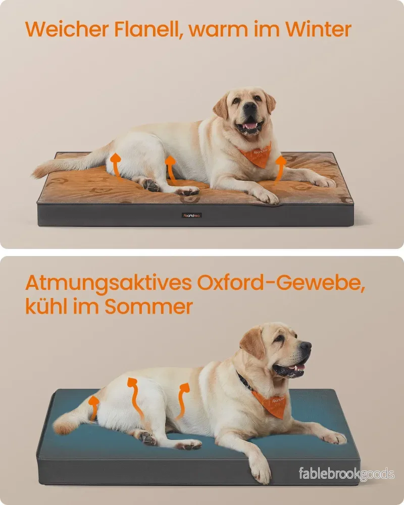 Ortopedisk hundsäng – XXL Comfort – Flanell – Dove Grey - Bild 3