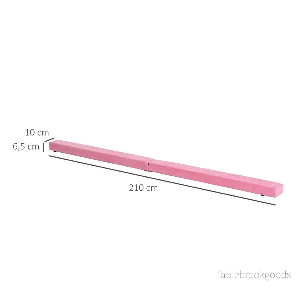 Rosa 210 cm Vikbar gymnastik Balansbalk, inomhus/utomhusbruk - Bild 2