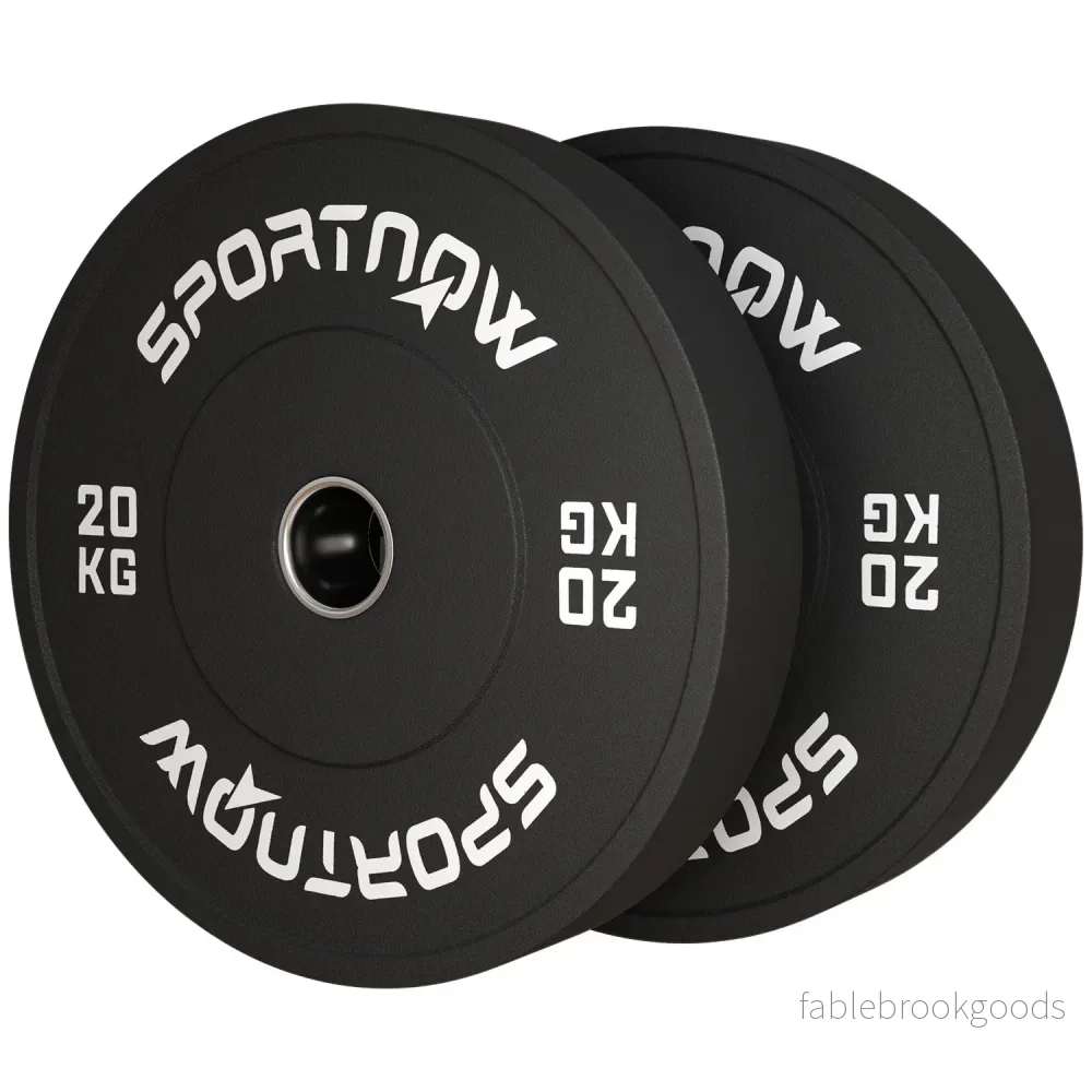 Ett par 20 kg hantelvikter, svart, 50 mm hål Ett par 20 kg hantelvikter, svart, 50 mm hål