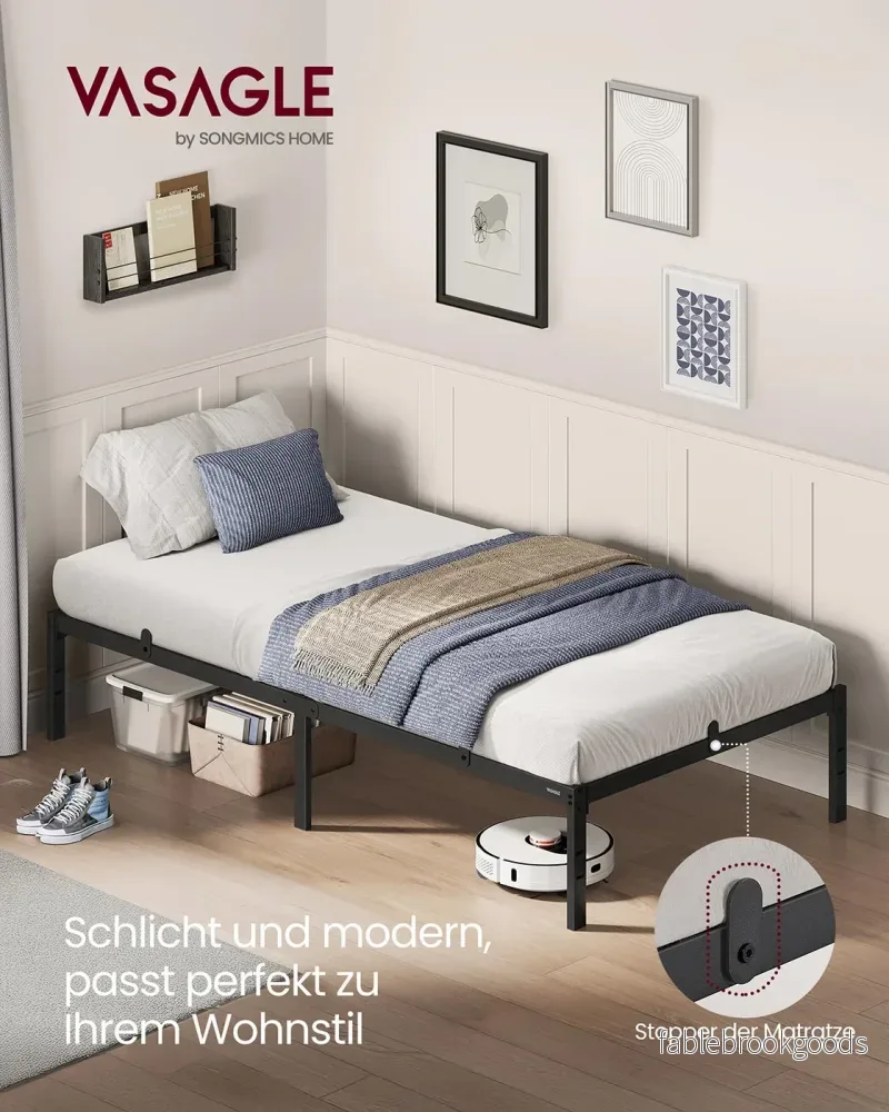 Enkelsängstomme – Modern design – Stål – Bläcksvart - Bild 2