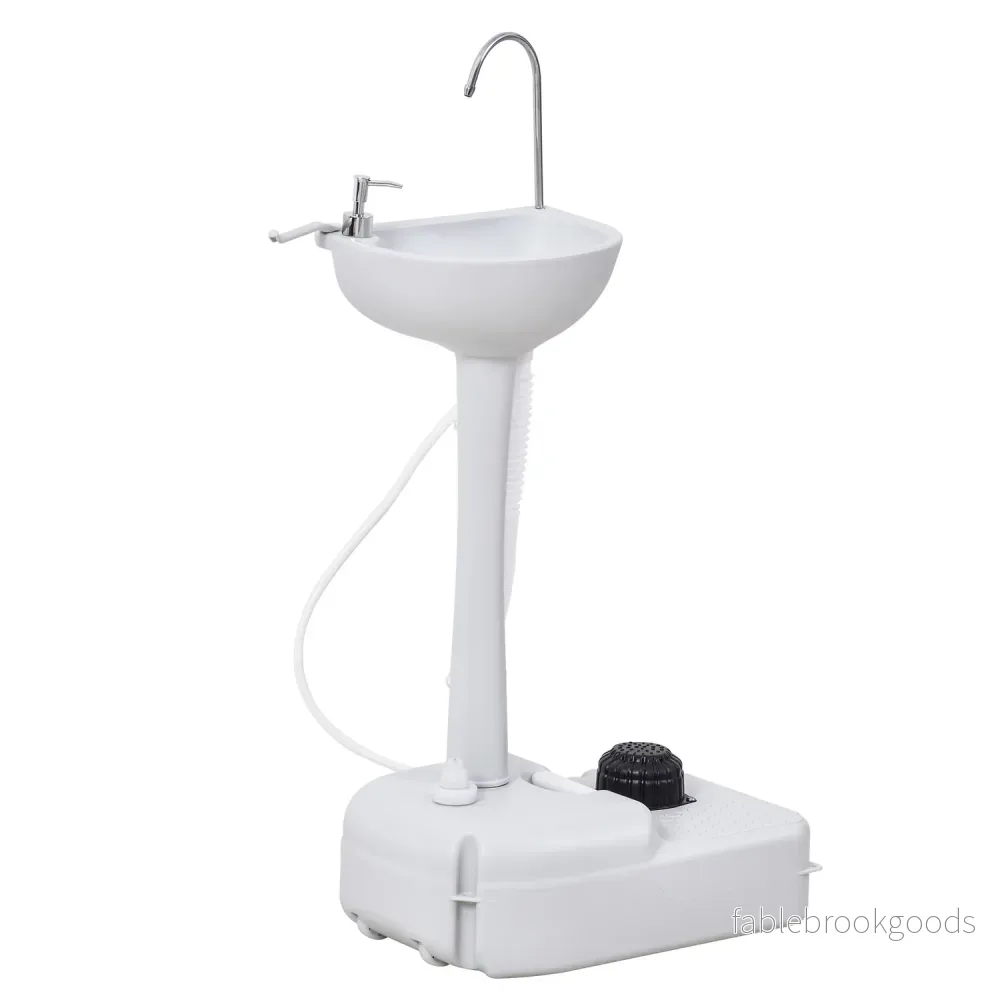 Bärbar utomhuscampinghandfat med handduksställ, 17L tank Bärbar utomhuscampinghandfat med handduksställ, 17L tank