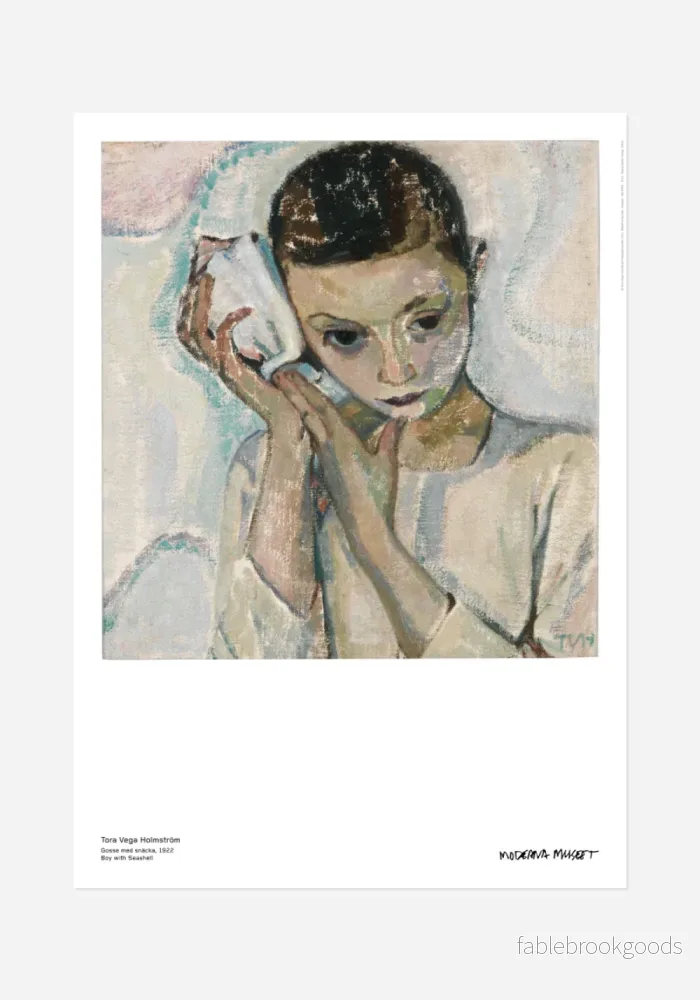 Poster, Tora Vega Holmström, Gosse med Snäcka