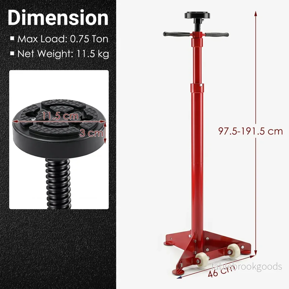 Lyftstöd, – kapacitet, höjdjusterbar mellan – 750 kg 97,5-191,5 cm - Bild 2