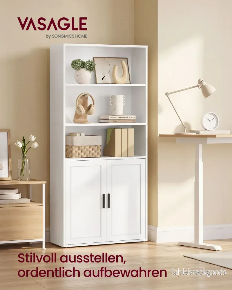 Boekenkast - Staand met Meerdere Ebenen - Wolkwit - 24 x 60 x 145,9 cm - Bild 2