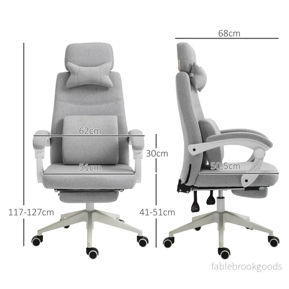 Ergonomisk spelkontorsstol, hjul och justerbar höjd - Bild 3