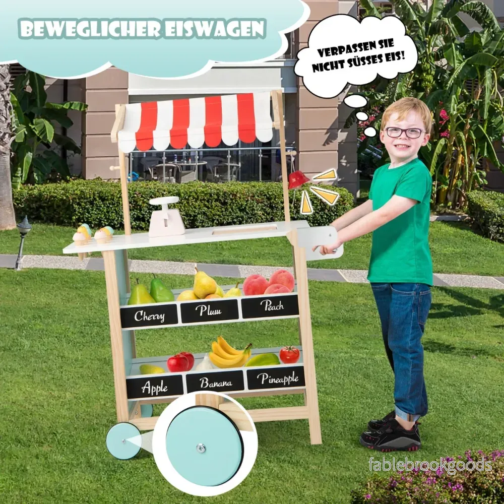 Glassbil – för barn med mathyllor Leksaksaffär – Blå - Bild 3