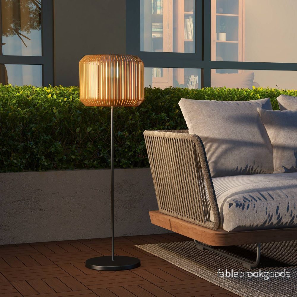 Solar rotting golvlampa, varmt ljus, automatisk på/av - Bild 2