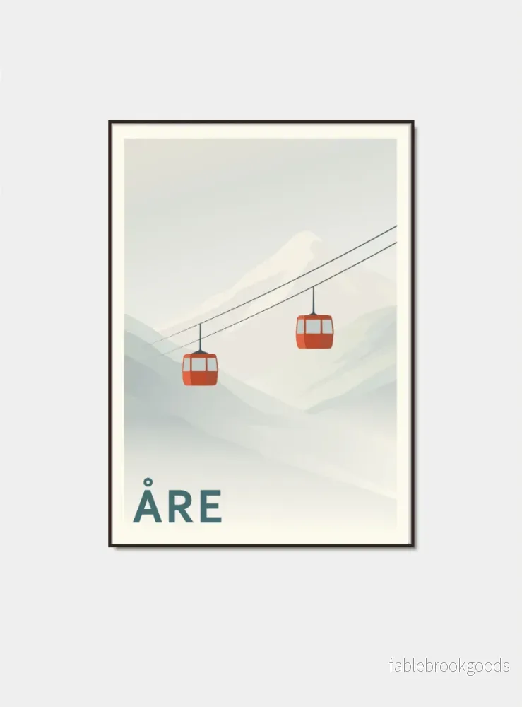 Grafiskt motiv kabinbanan – Åre poster