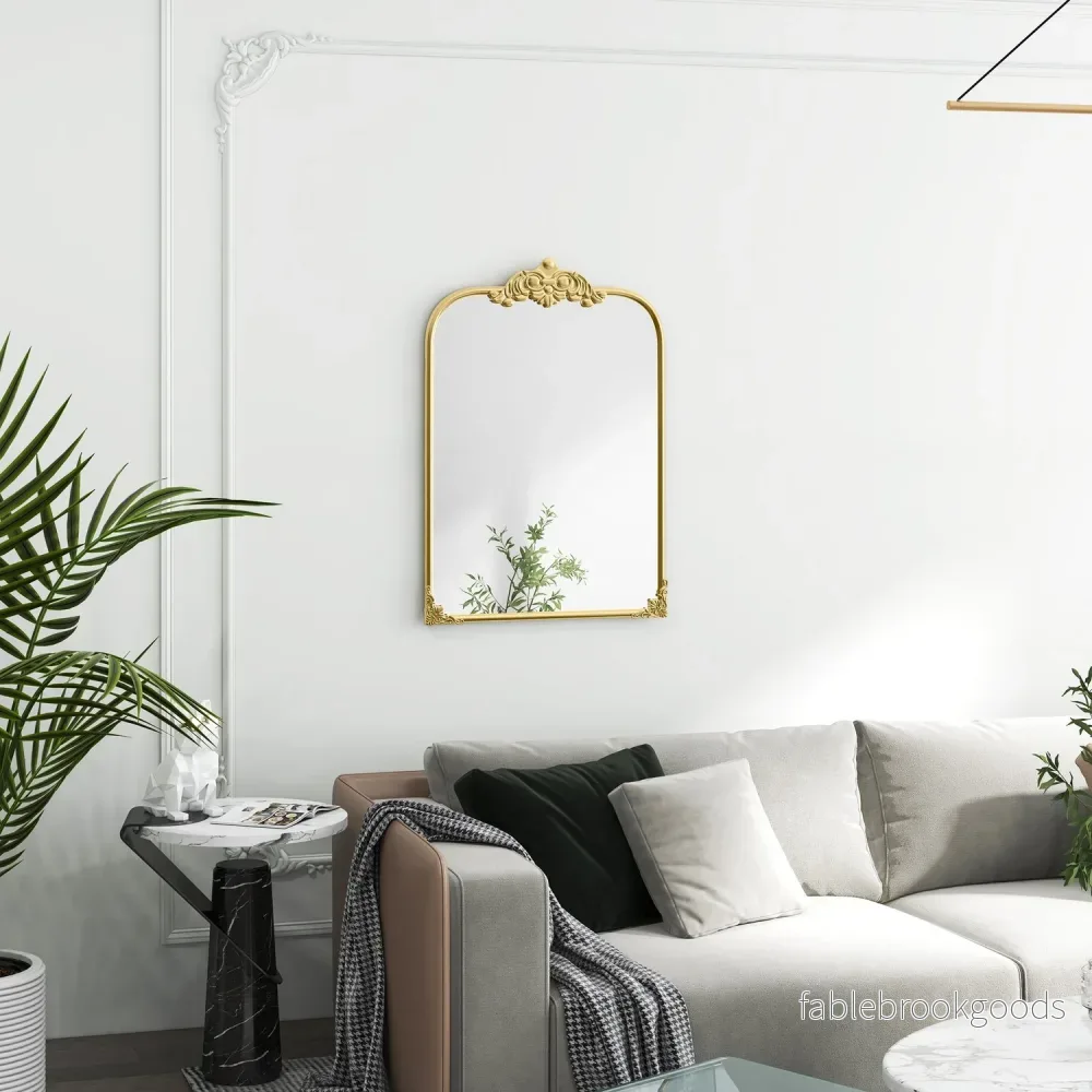 Barockstil väggspegel, 60x87cm, guldmetallram - Bild 2