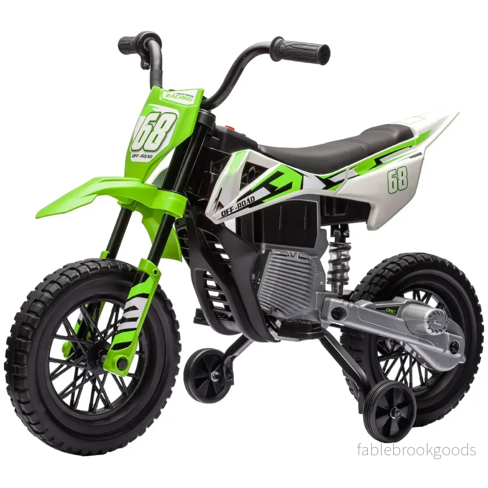 Elmotorcykel för barn, 12V, musik, 3-6 år, grön Elmotorcykel för barn, 12V, musik, 3-6 år, grön