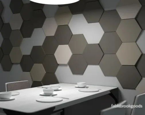 Focus Hexagon – akustikpanel, grå (10 st) - Bild 2