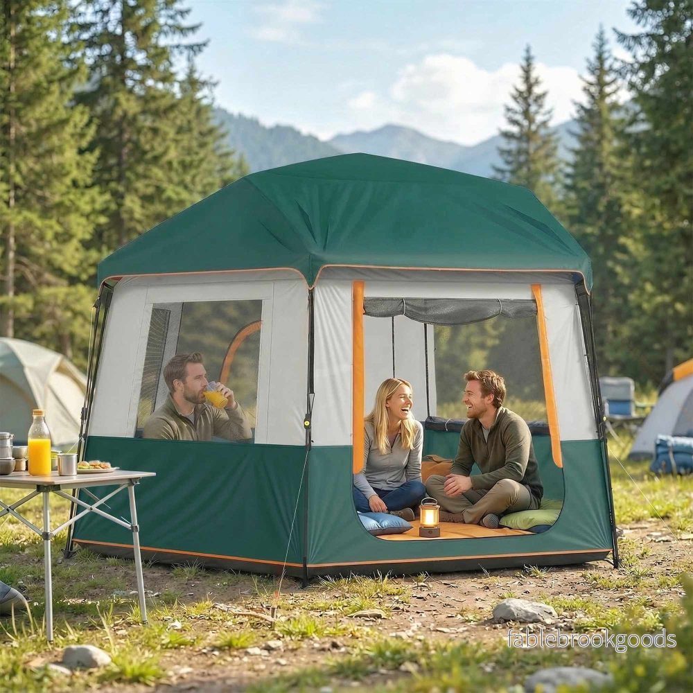 Campingtält för 4-6 personer, vattentätt, UV30+ skydd - Bild 2