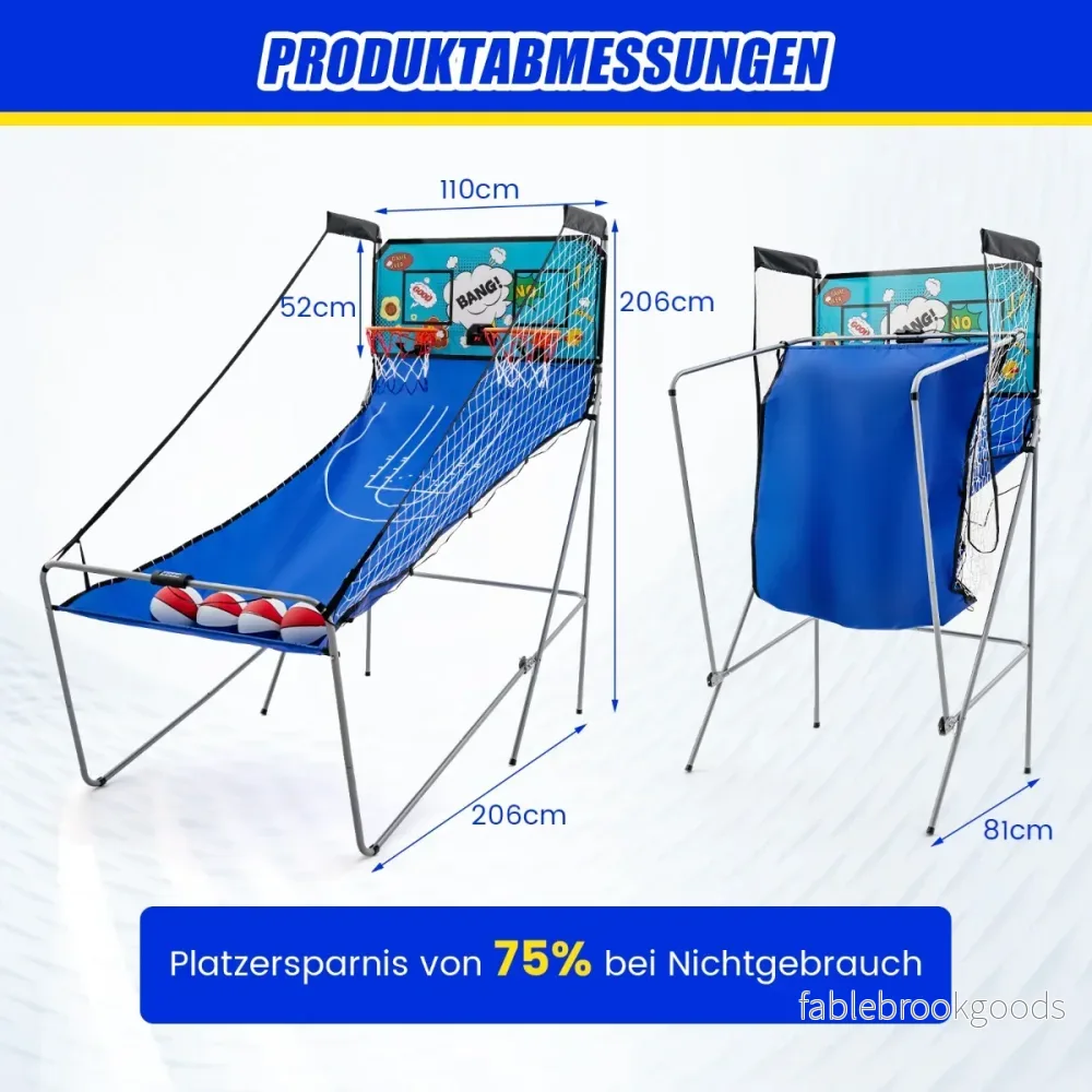 i – basketmaskin med bollar och luftpump spellägen Arkadbasketspel – 8 1 4 8 – Grön - Bild 2