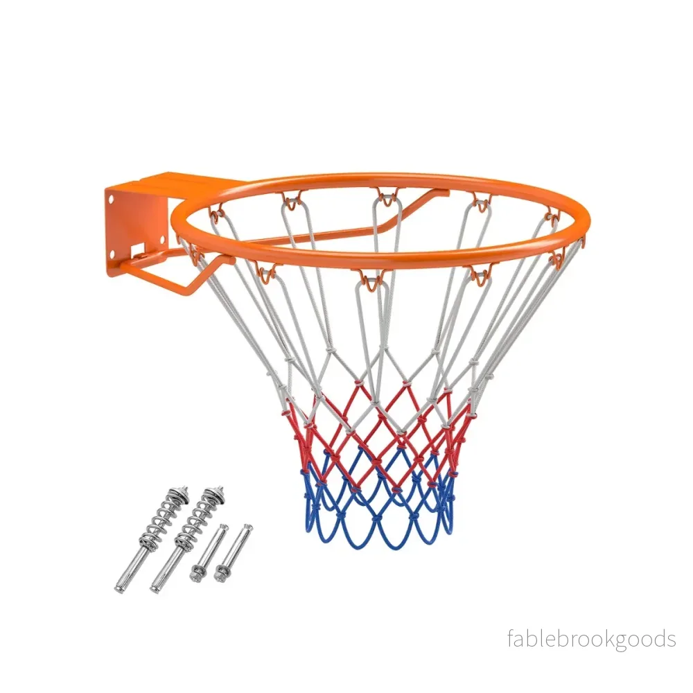 Inomhusbasketkorg – med ring och nät Mini för – Ø 45 cm – Orange