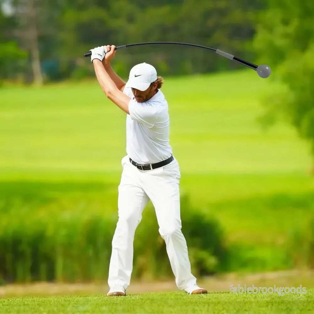 Golfsvingtränarhjälp – Träningshjälp med Vikt Huvud för Grepp Rytm Flexibilitet Balans – 100 cm – Grå - Bild 3
