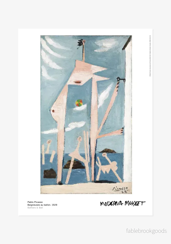 Poster, Pablo Picasso, Badare och boll Poster, Pablo Picasso, Badare och boll