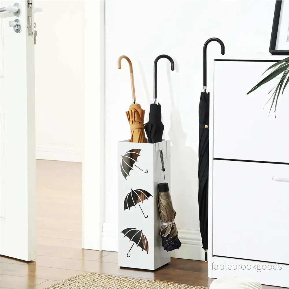 Paraplyställ – snygg design – vit - Bild 3