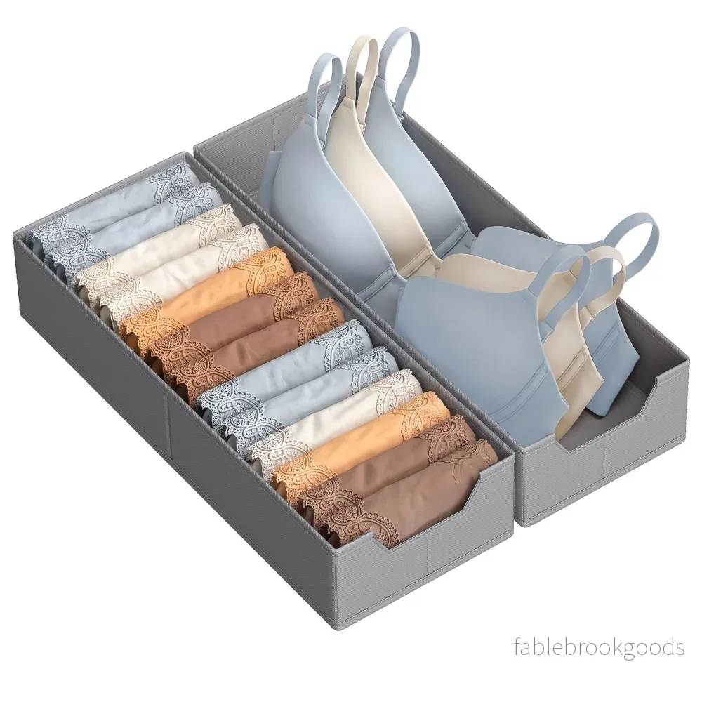 Lade-organizer – Opvouwbaar – Set van Meerdere Boxen – Duifgrijs – 19 x 50 x 10 cm Lade-organizer – Opvouwbaar – Set van Meerdere Boxen – Duifgrijs – 19 x 50 x 10 cm