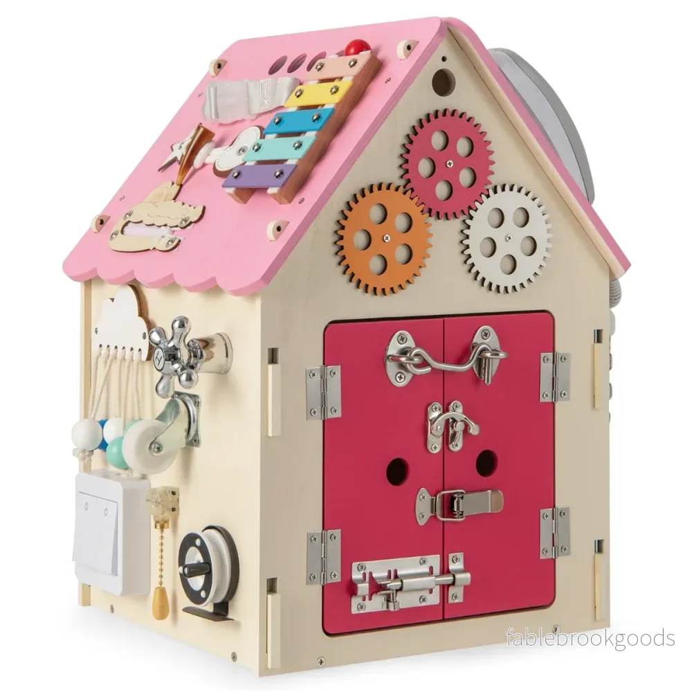 Lekstuga – för barn med sensoriska spel och förvaringsutrymme från år – 3 – Rosa - Bild 2