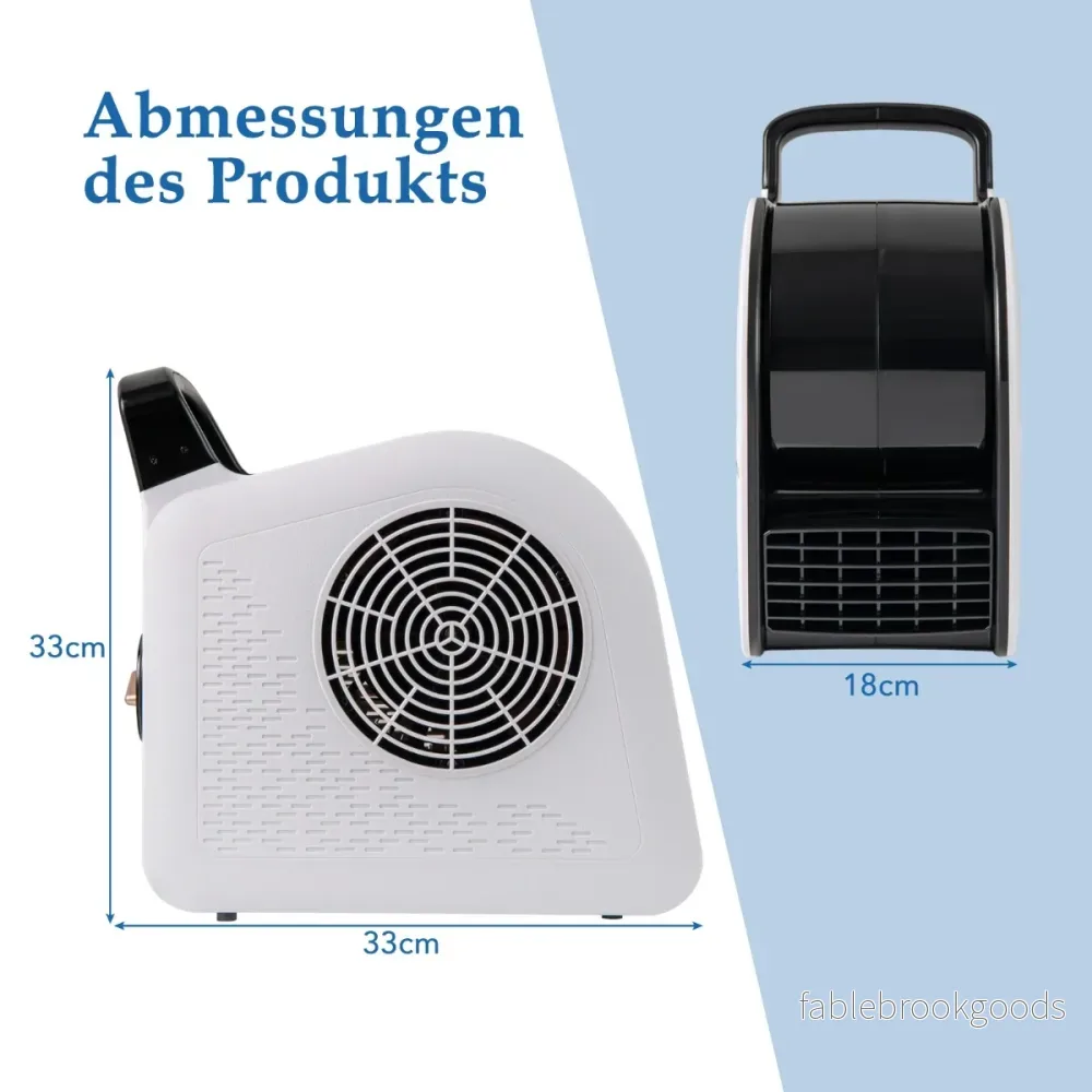 Bottens – blåsmaskin 130W hastigheter och 185° svängbart huvud för torkning ventilation – 3 – Svart och vit - Bild 2