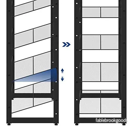Skoställ – Stapelbar – Metallram – Svart - Bild 2