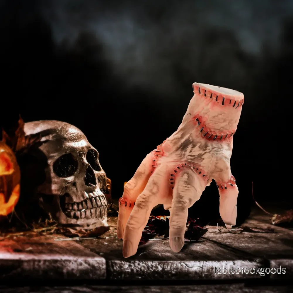 Realistisk 21 cm Halloween Scar Hand Prop med action och ljud - Bild 2