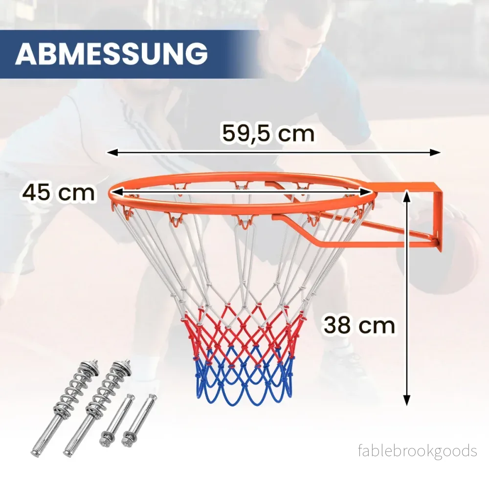 Inomhusbasketkorg – med ring och nät Mini för – Ø 45 cm – Orange - Bild 2