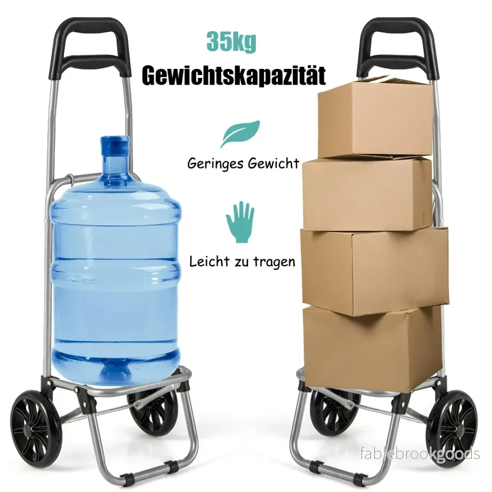Shoppingvagn – Shoppingväska Shoppingskoter Hopfällbar kundvagn Liter – 35 – Svart - Bild 3