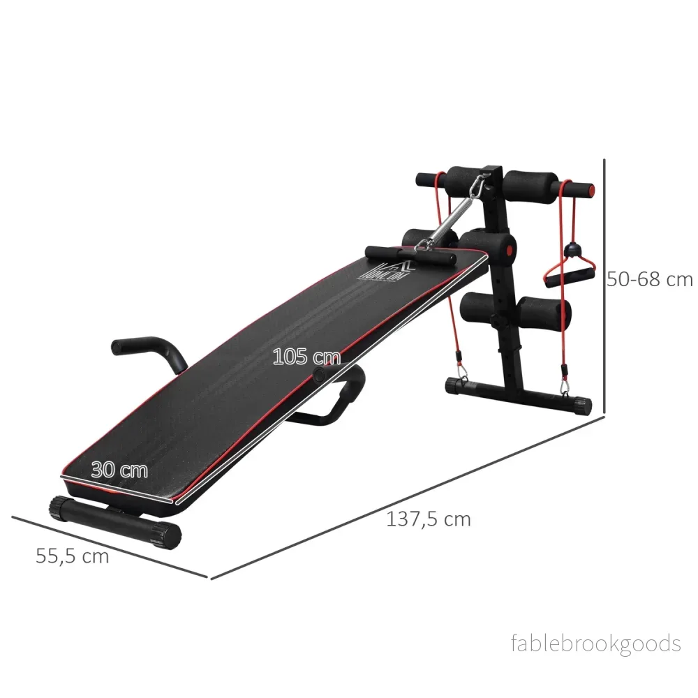 Justerbar sittbänk med motståndsband, kapacitet 120 kg - Bild 3