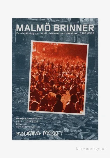 Poster: Lasse Hjell, Malmö brinner