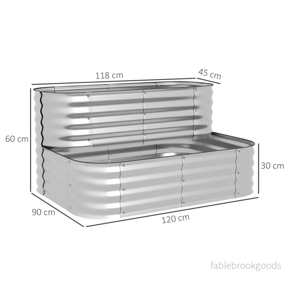 Silverväxthylla för trädgård eller balkong, 118x45x30cm - Bild 3