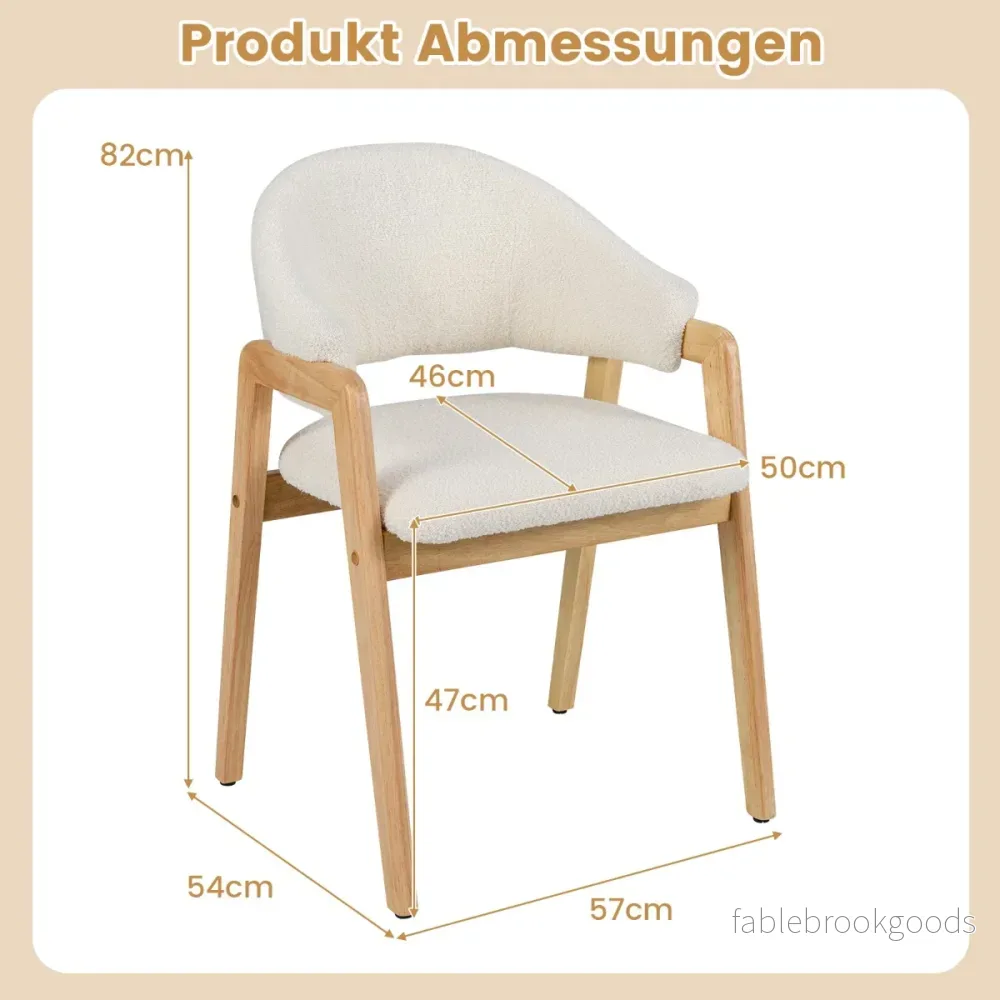 pack – moderna matsalsstolar köksstolar med vadderad sits och ergonomisk ryggstöd – 2 – Vit - Bild 2